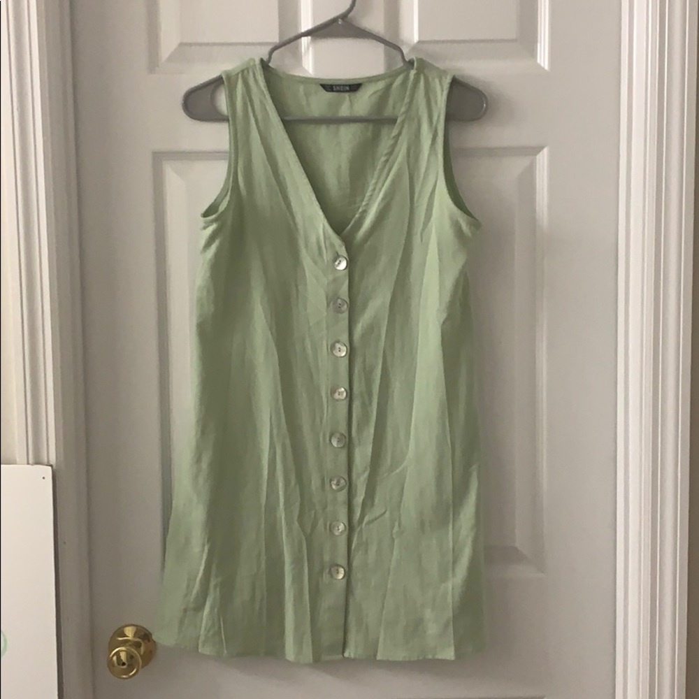 Green mini dress